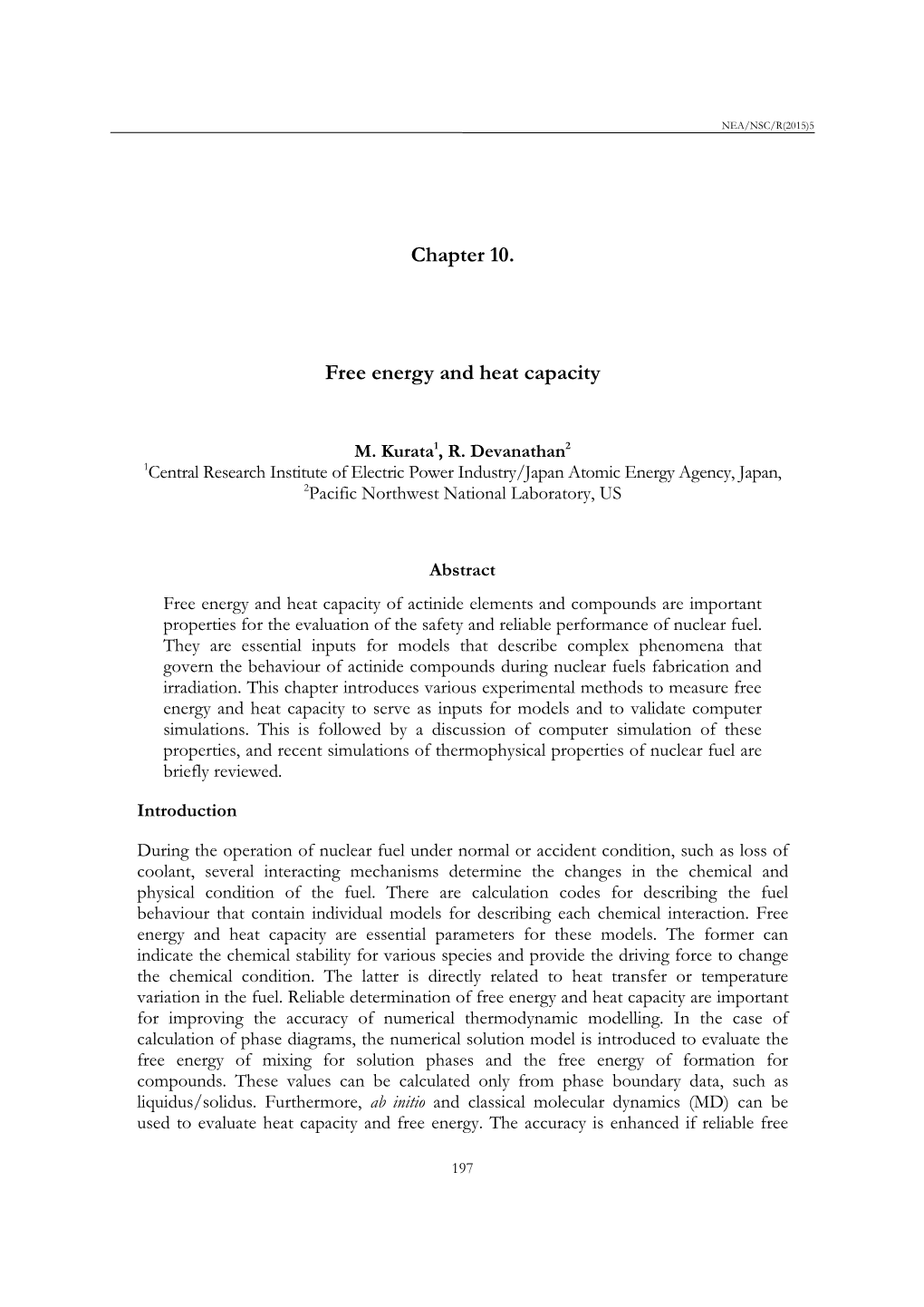 Chapter 10. Free Energy and Heat Capacity