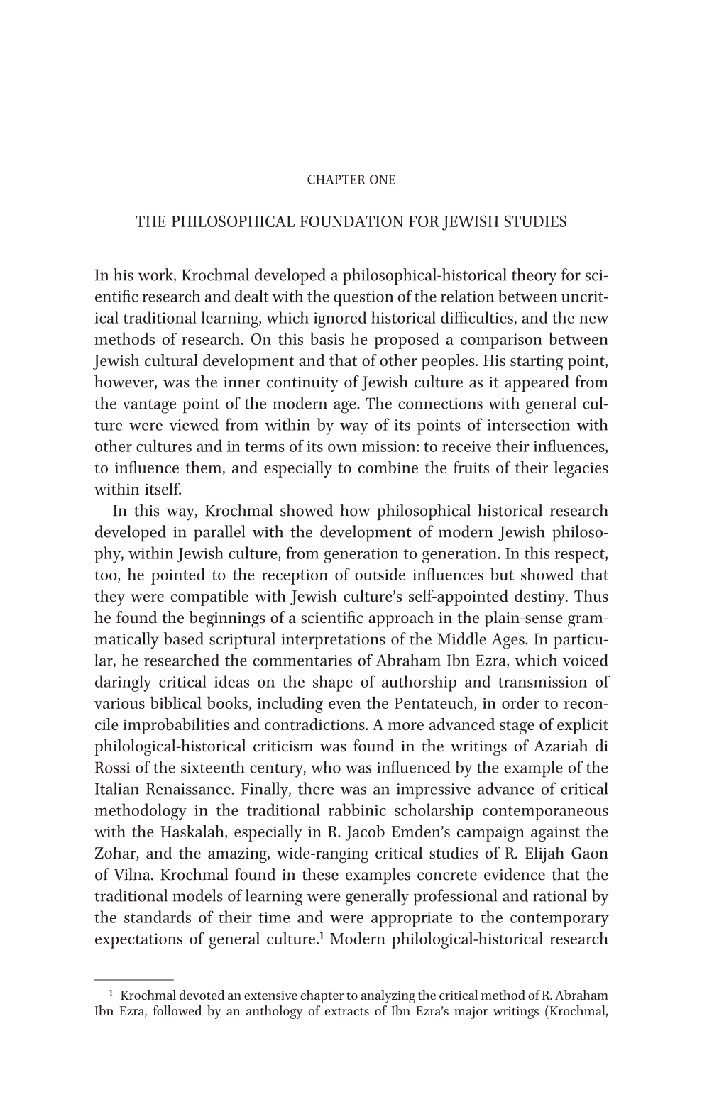 THE PHILOSOPHICAL FOUNDATION for JEWISH STUDIES in His Work