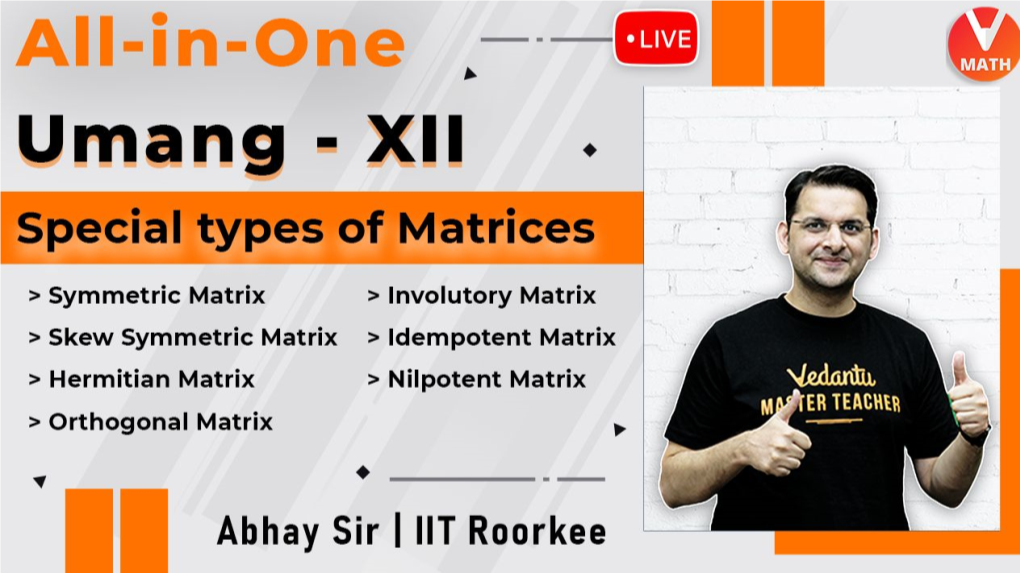 Symmetric Matrix: If Then Square Matrix