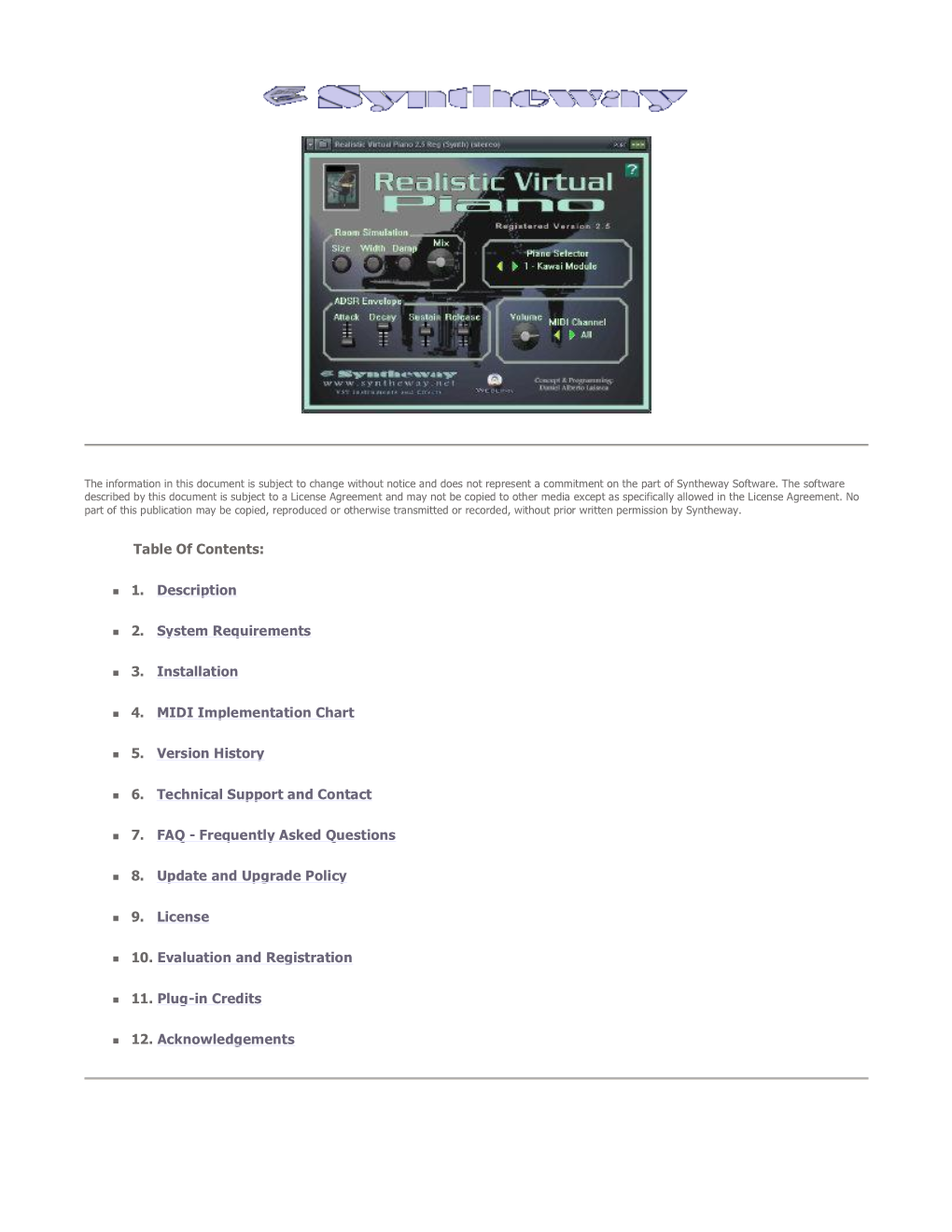 Syntheway Virtual Musical Instruments