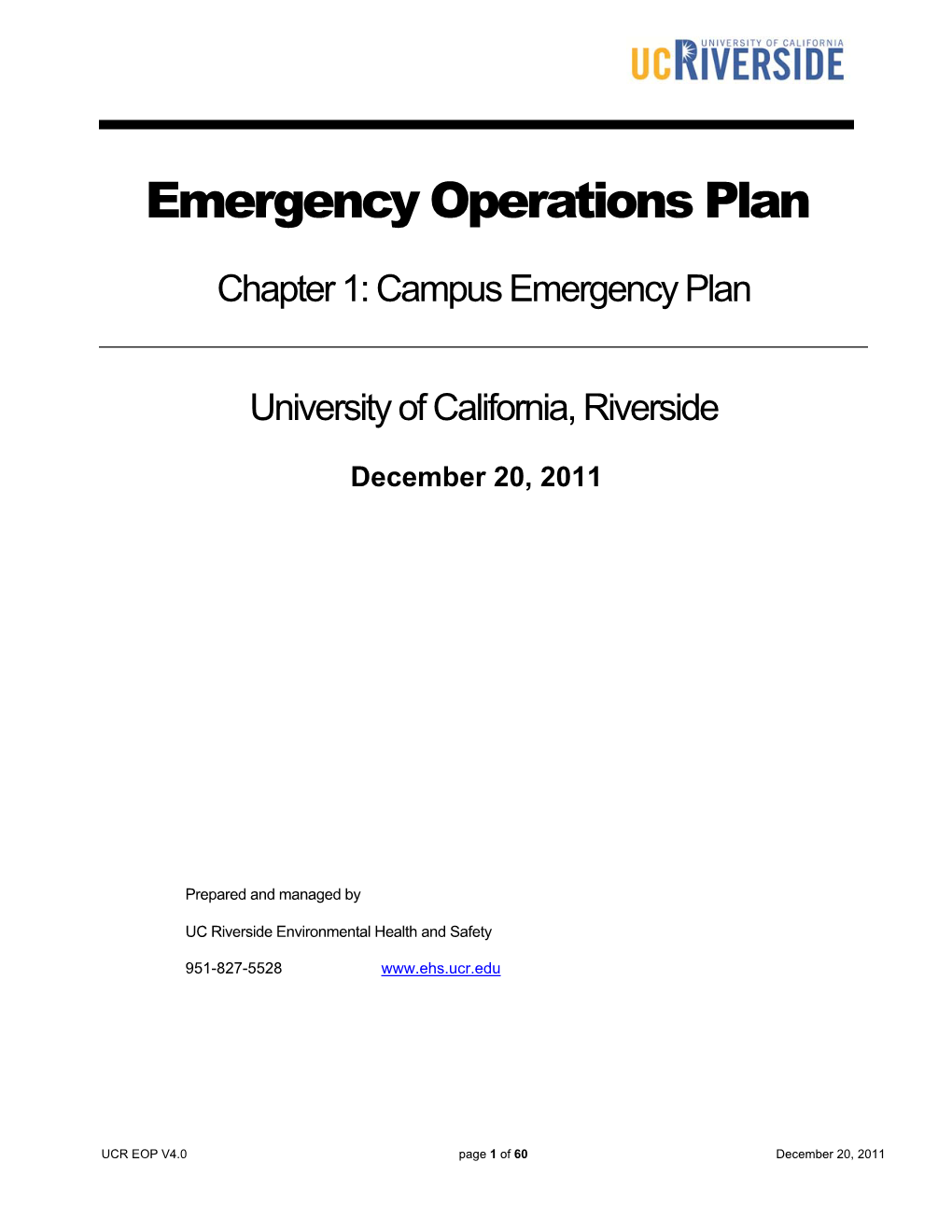 Emergency Operations Plan