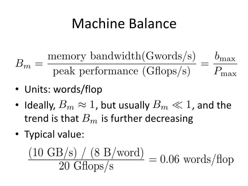 Machine Balance