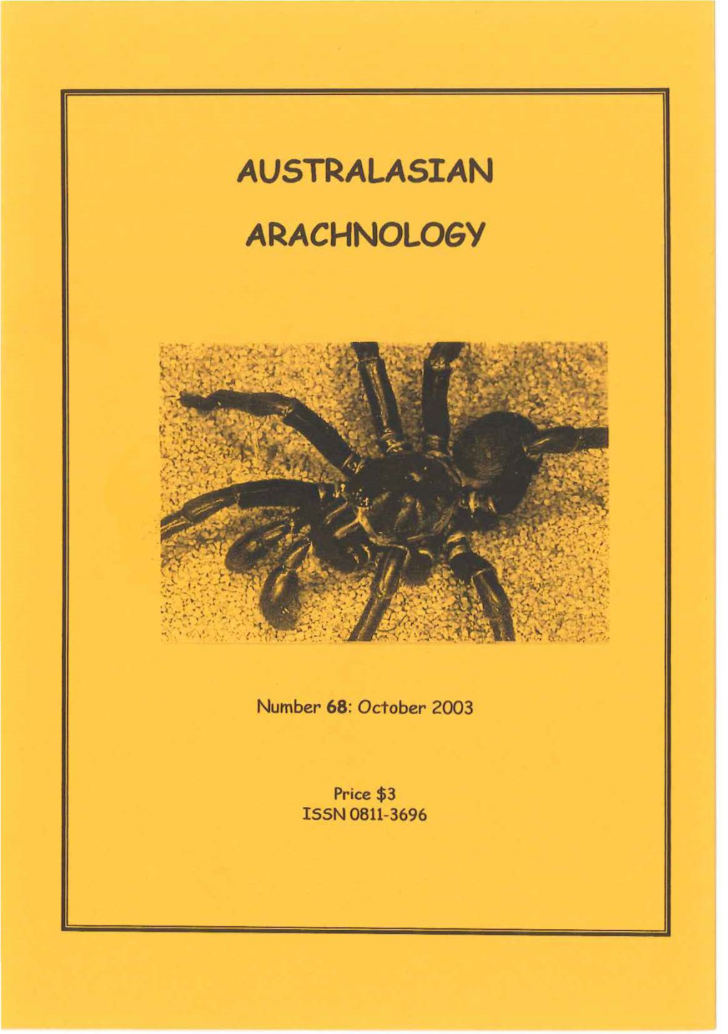 Australasian Arachnology
