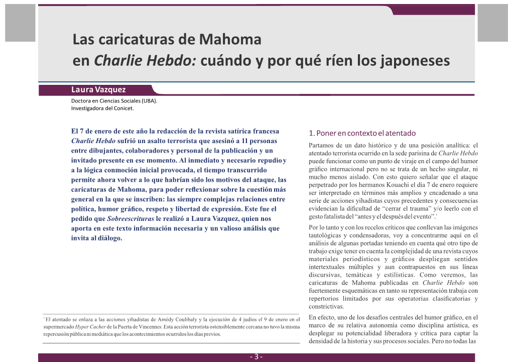 Las Caricaturas De Mahoma En Charlie Hebdo: Cuándo Y Por Qué Ríen Los Japoneses