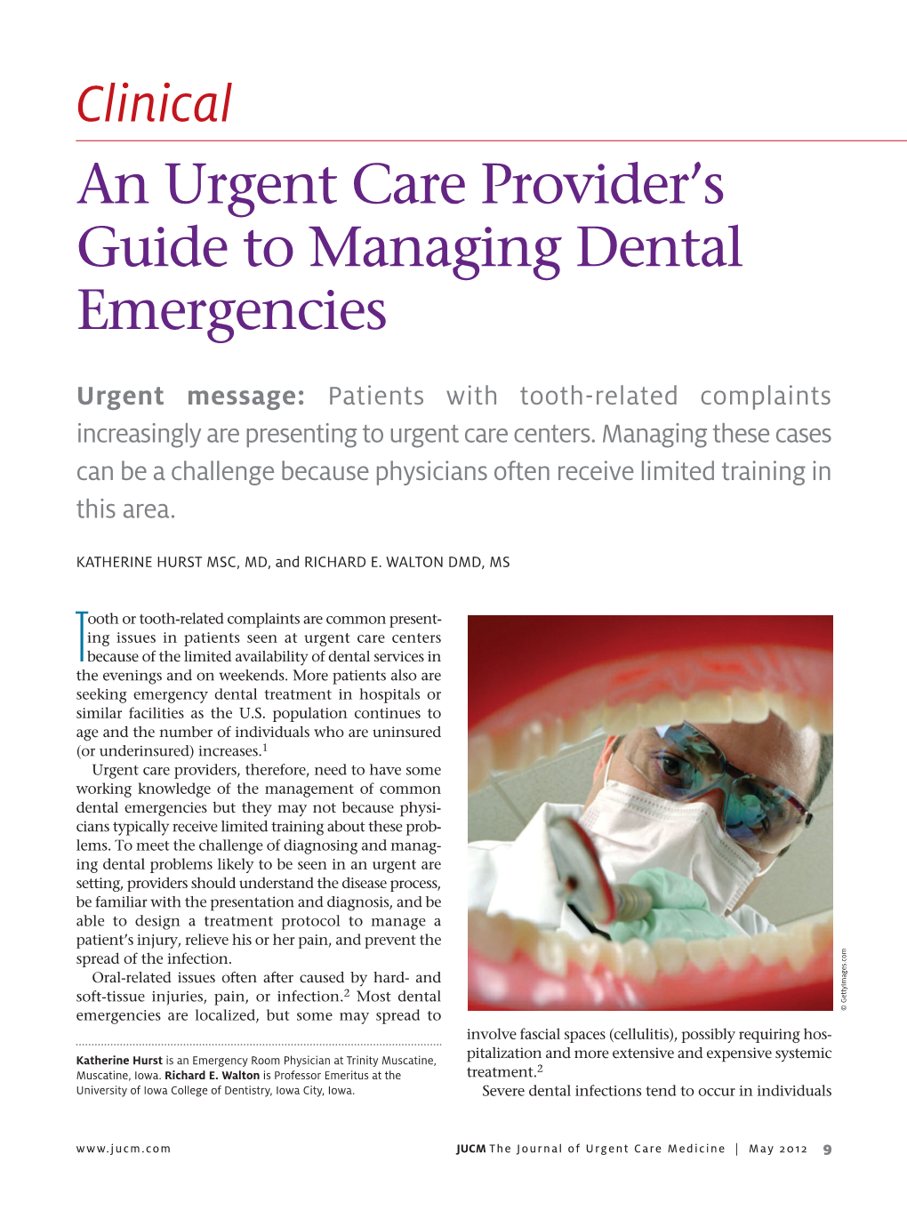 Clinical an Urgent Care Provider's Guide to Managing Dental