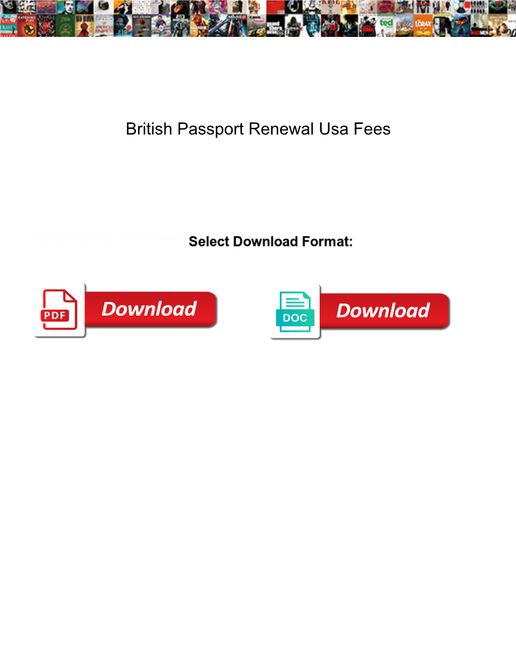 British Passport Renewal Usa Fees