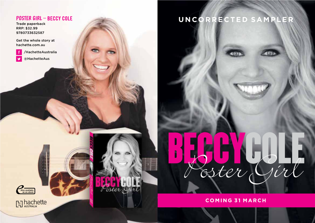 BECCY COLE UNCORRECTED SAMPLER Trade Paperback RRP: $32.99 9780733632587