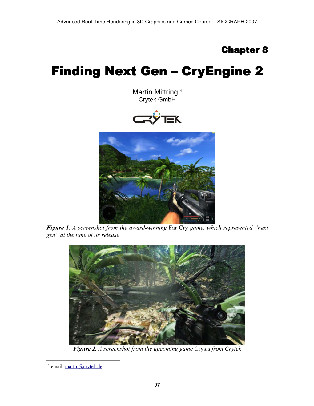 Finding Next Gen – Cryengine 2