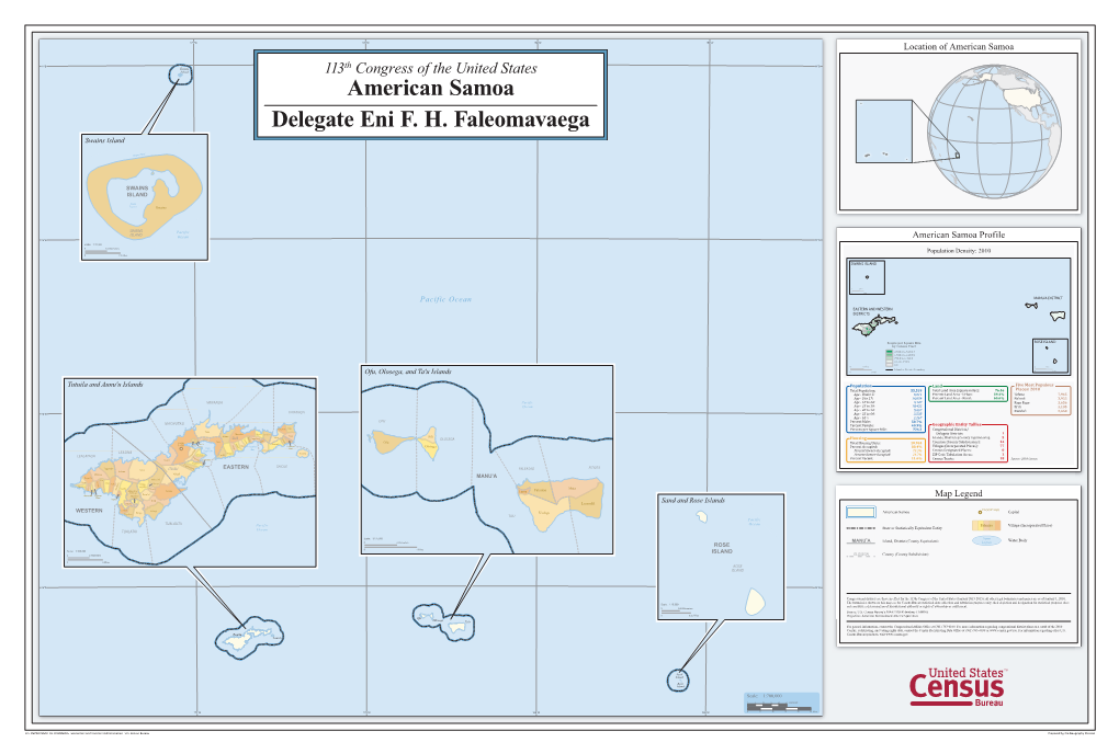 American Samoa Delegate Eni F. H. Faleomavaega Swains Island