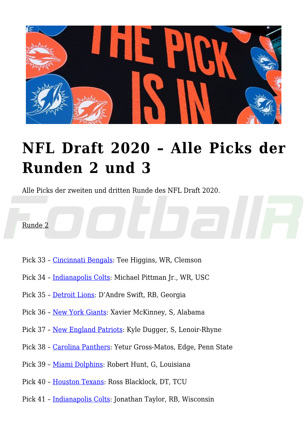 NFL Draft 2020 &#8211