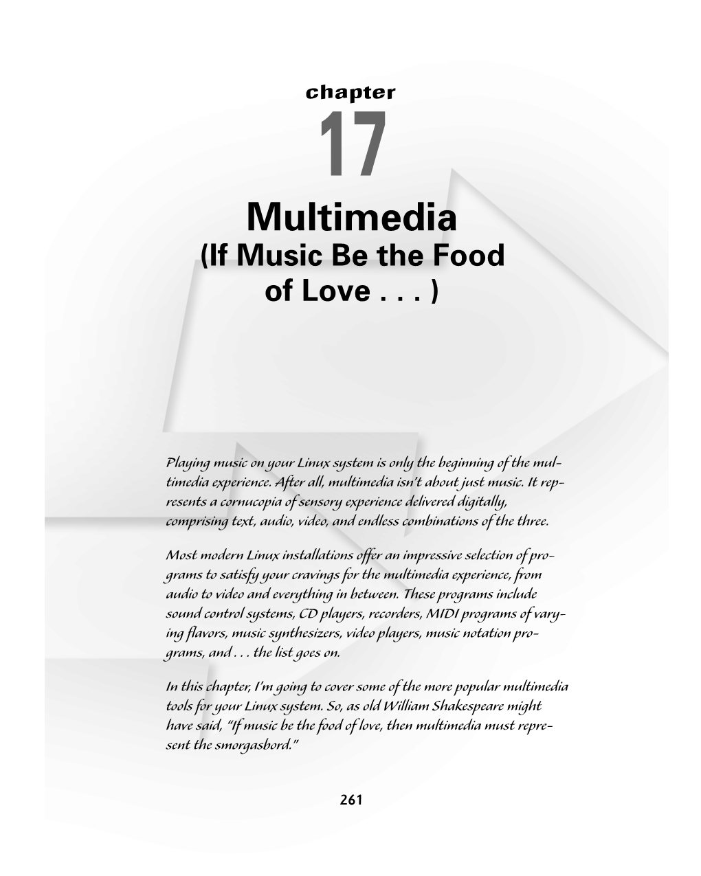 Multimedia (If Music Be the Food of Love