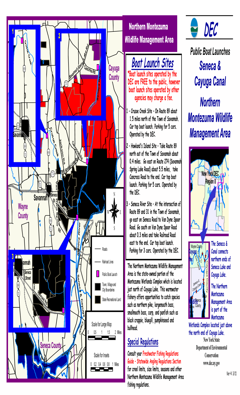 Seneca and Cayuga Canal, Northern Montezuma Boat Launch Sites