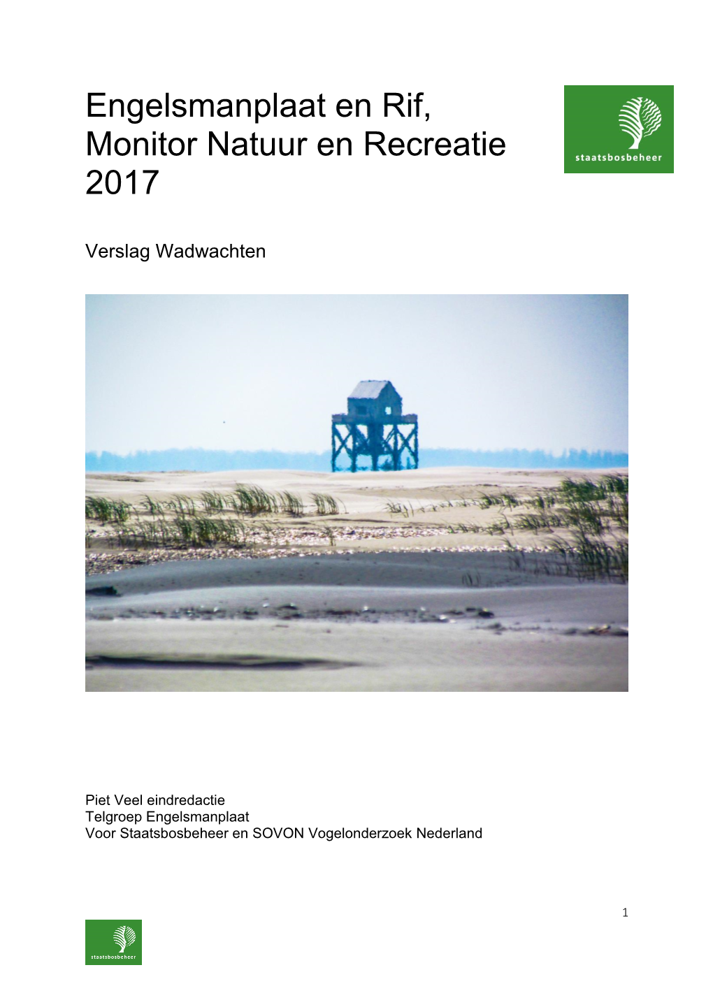 Engelsmanplaat En Rif, Monitor Natuur En Recreatie 2017