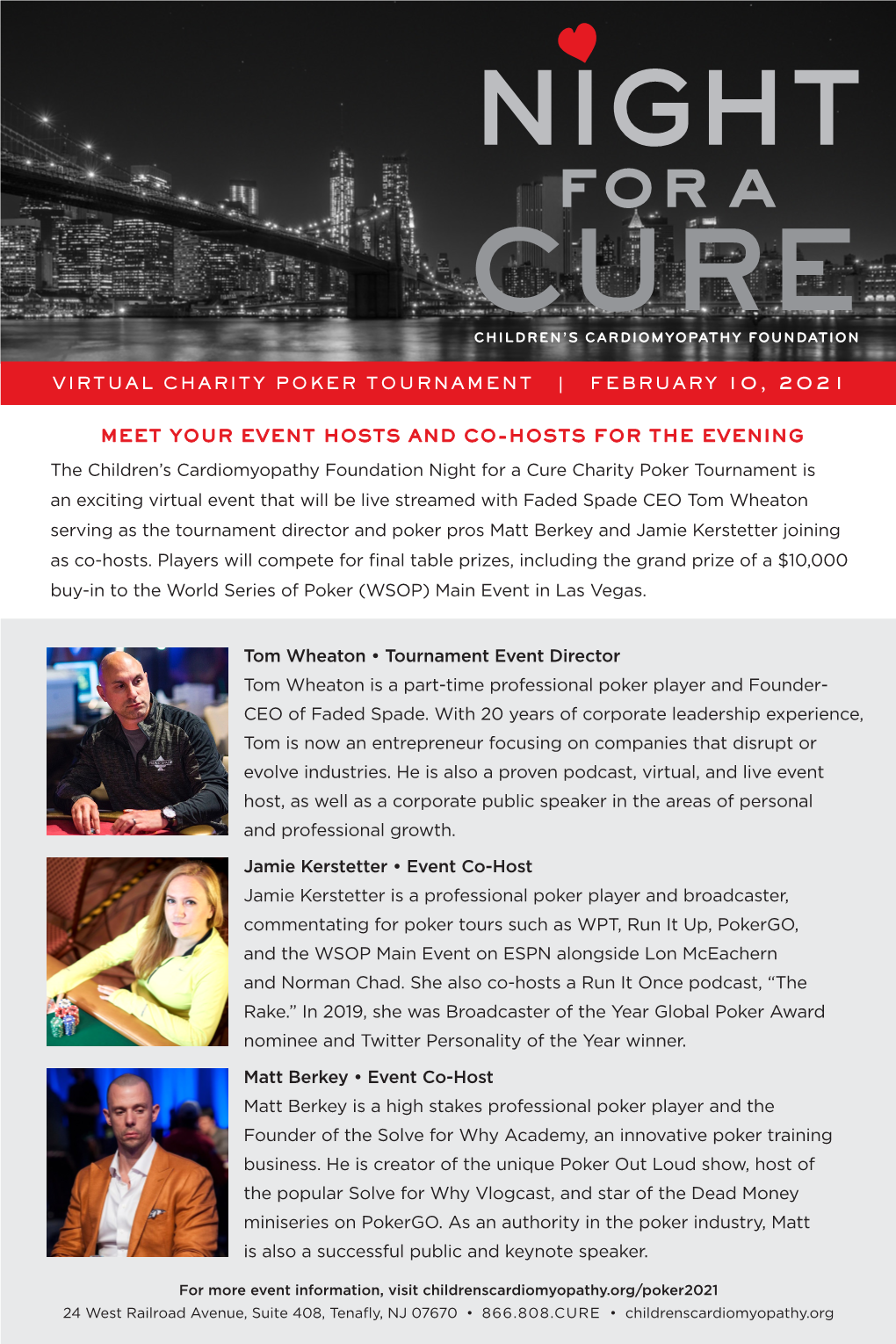 Virtual Charity Poker Tournament | February 10, 2021