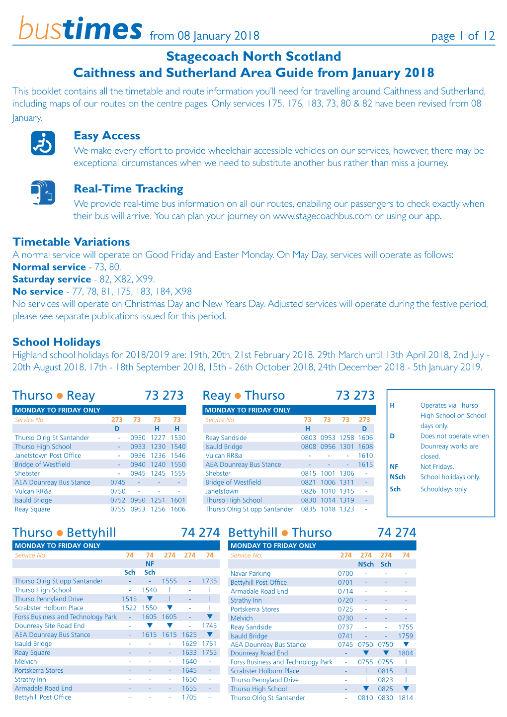 Bus Timetable 2018