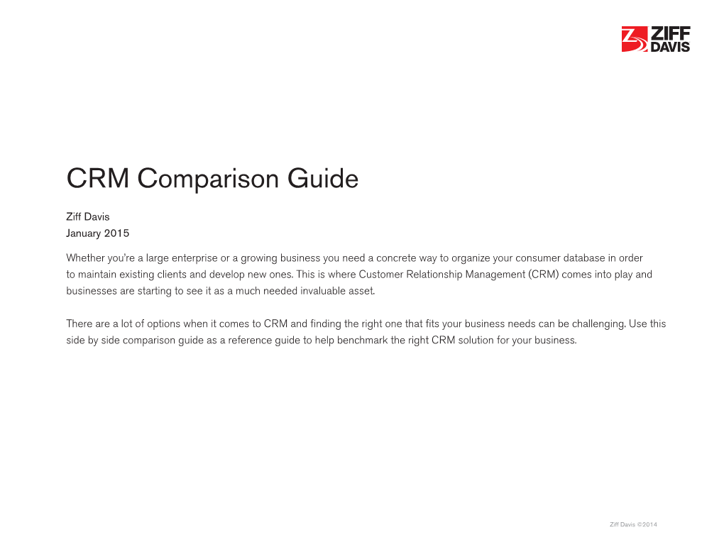 CRM Comparison Guide