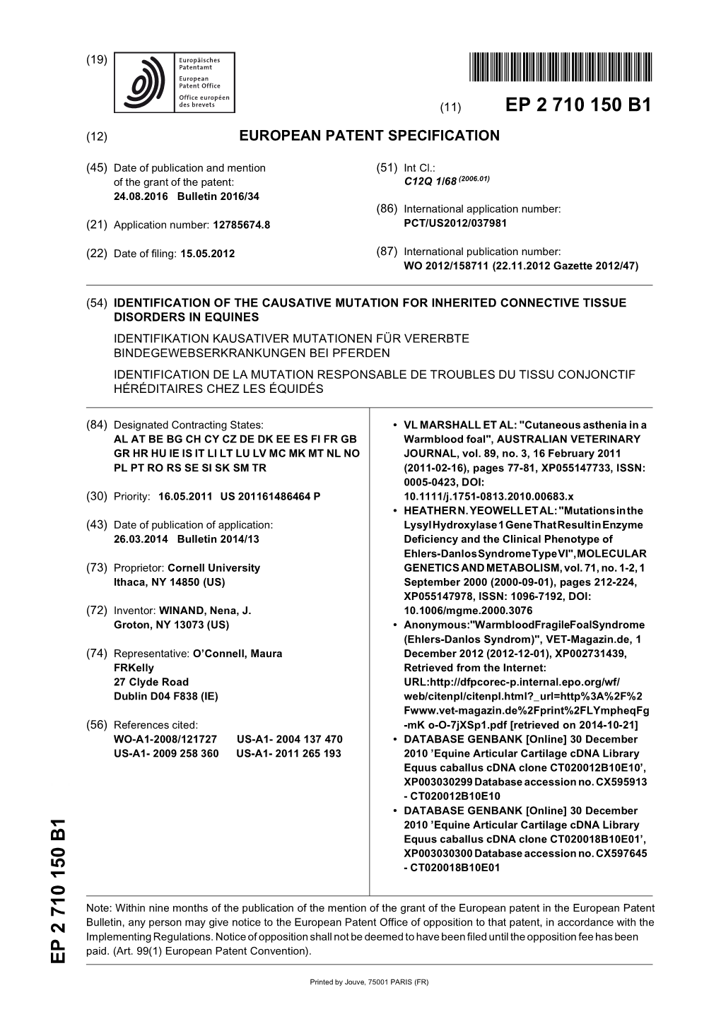 Identification of the Causative Mutation For