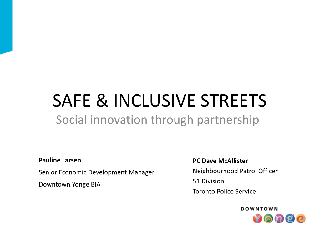 Safe & Inclusive Streets