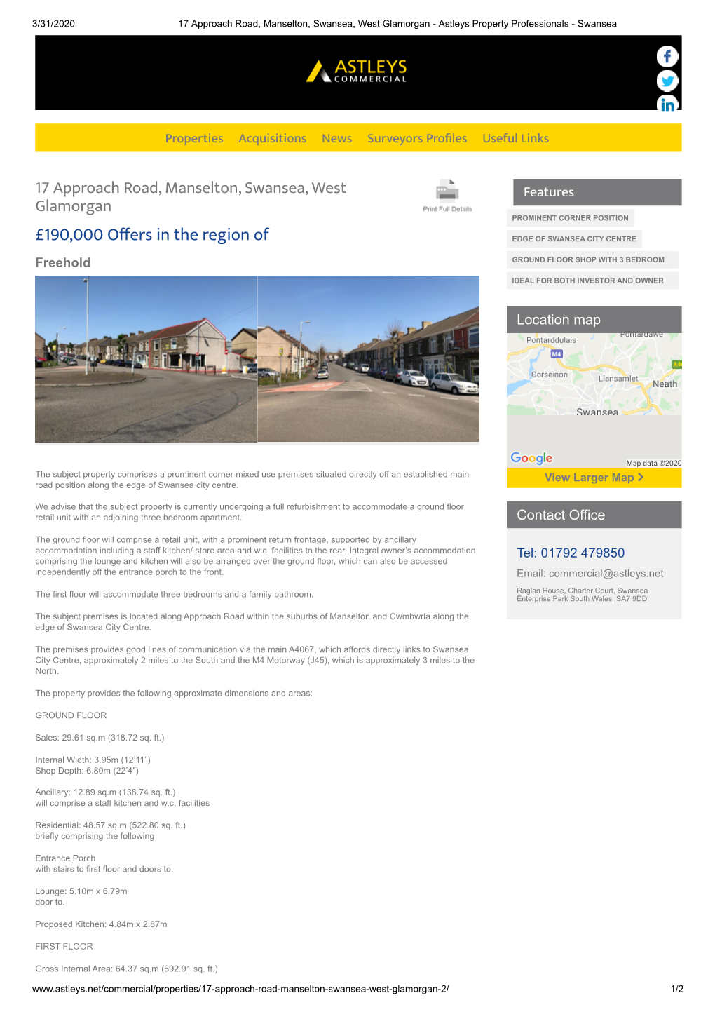 £190,000 O Ers in the Region Of