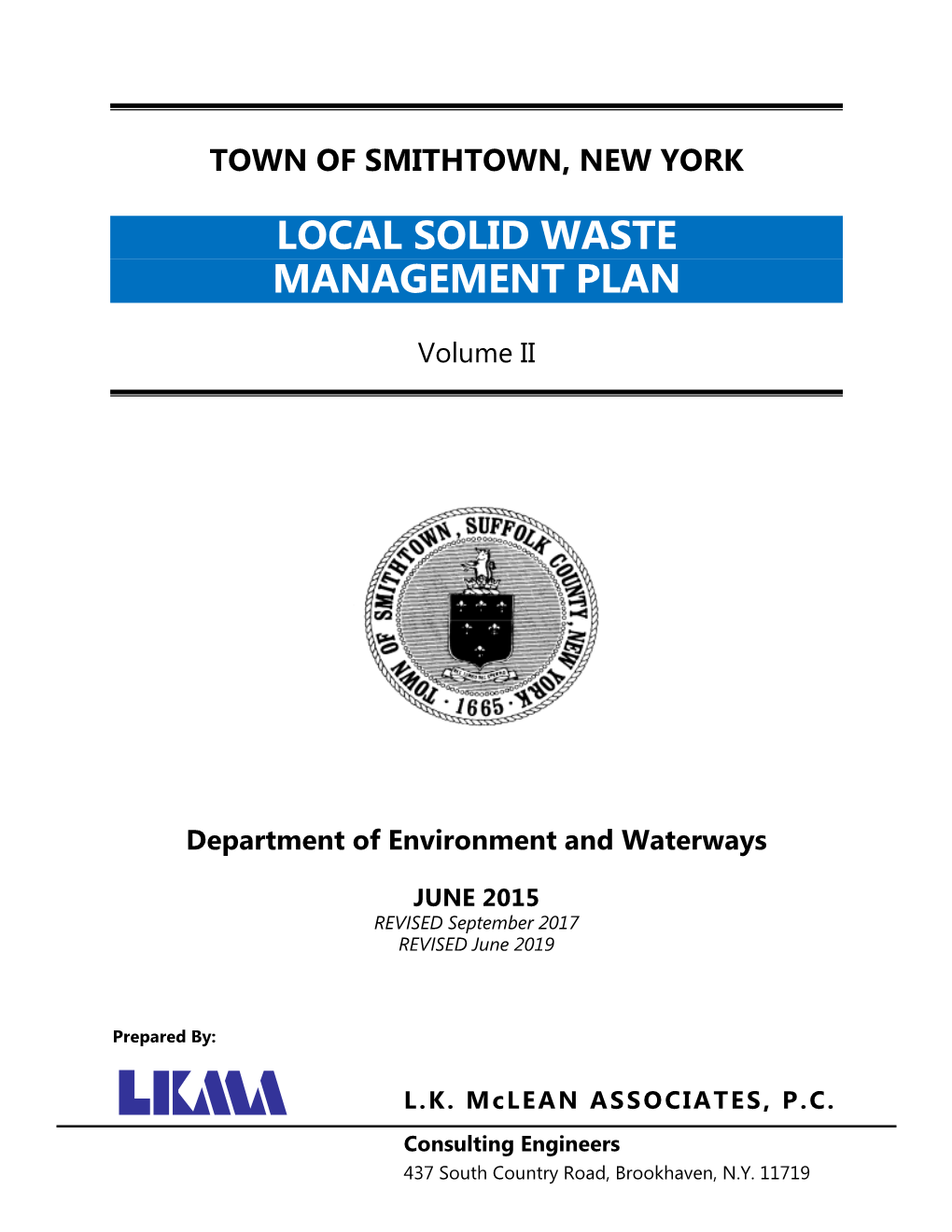 Town of Smithtown, New York Local Solid Waste Management Plan