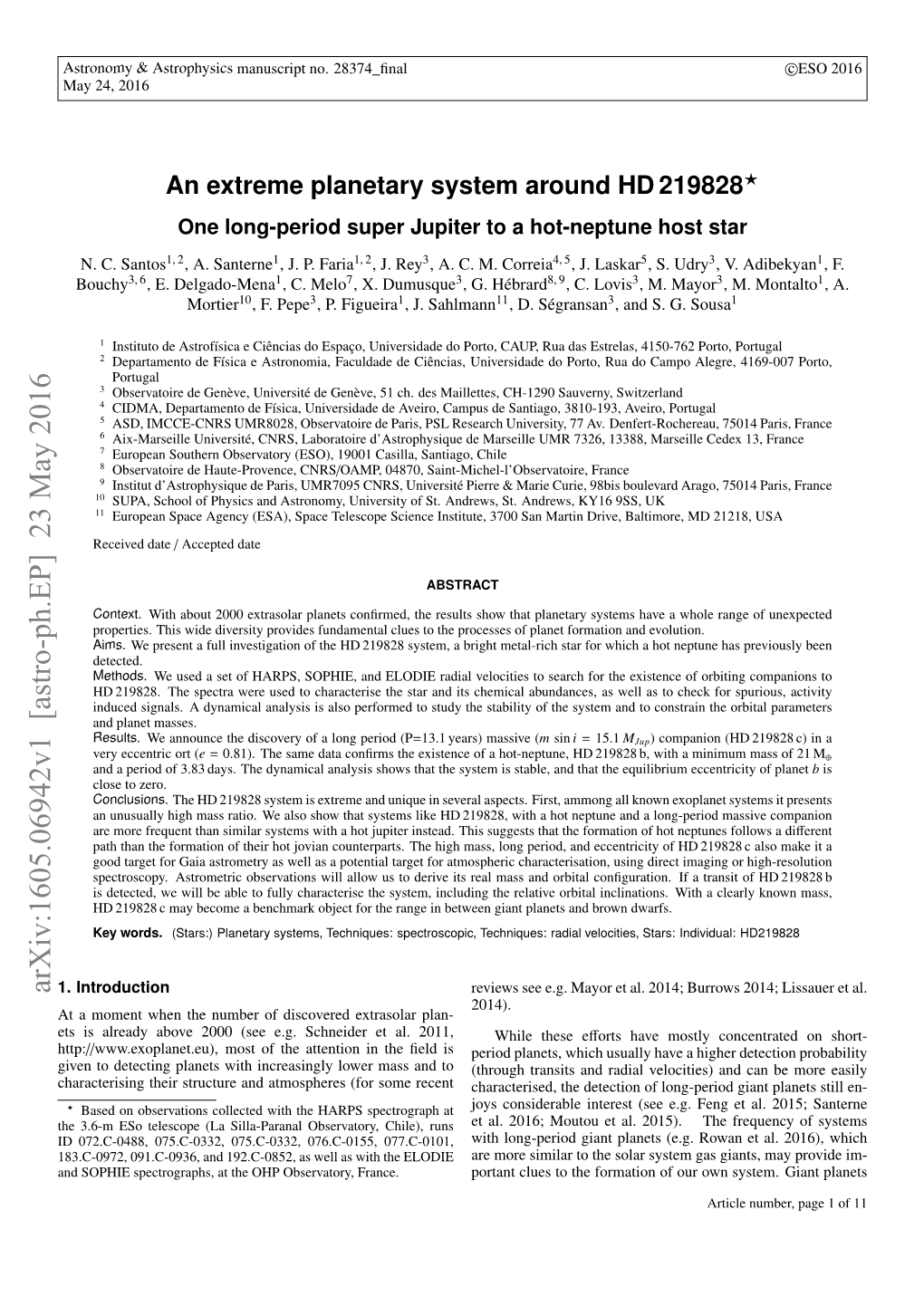 An Extreme Planetary System Around HD219828. One Long-Period Super