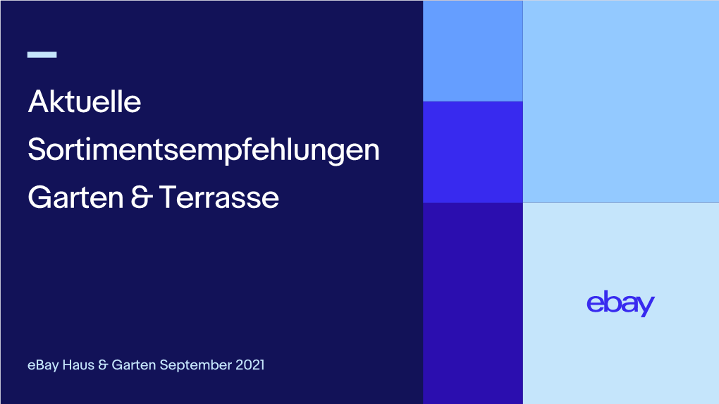Sortimentsempfehlungen Garten & Terrasse September 2021