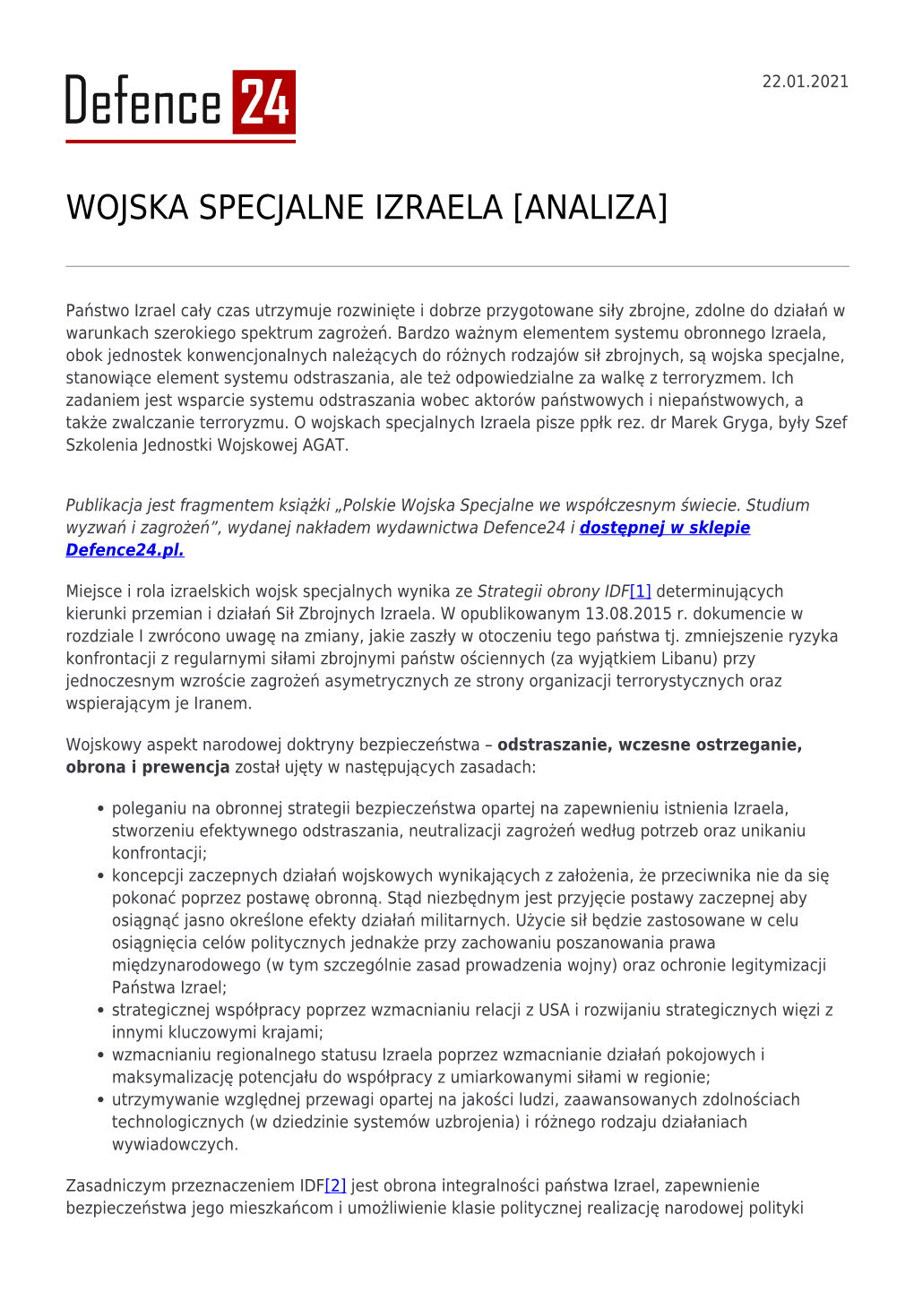 Wojska Specjalne Izraela [Analiza]