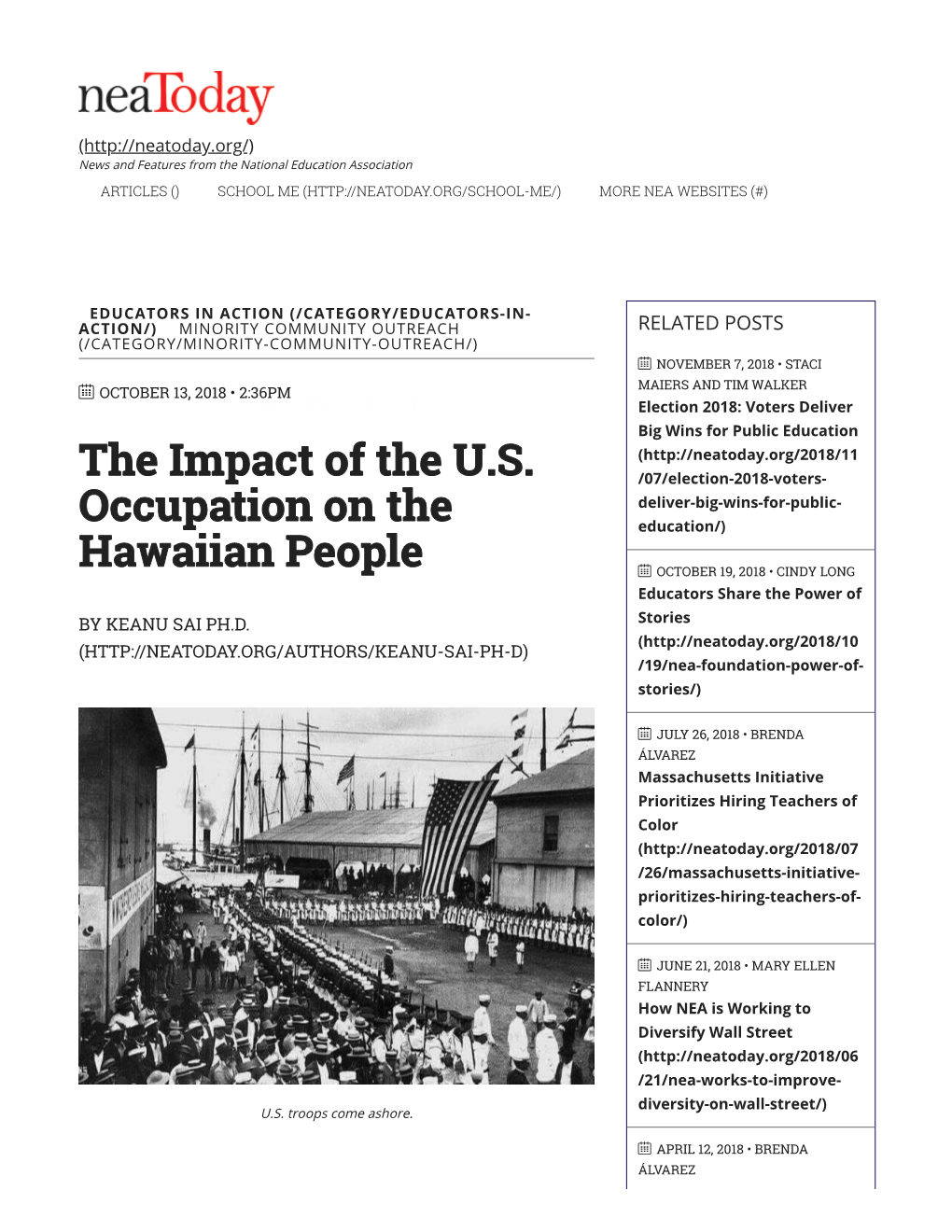 The Impact of the U.S. Occupation on the Hawaiian People