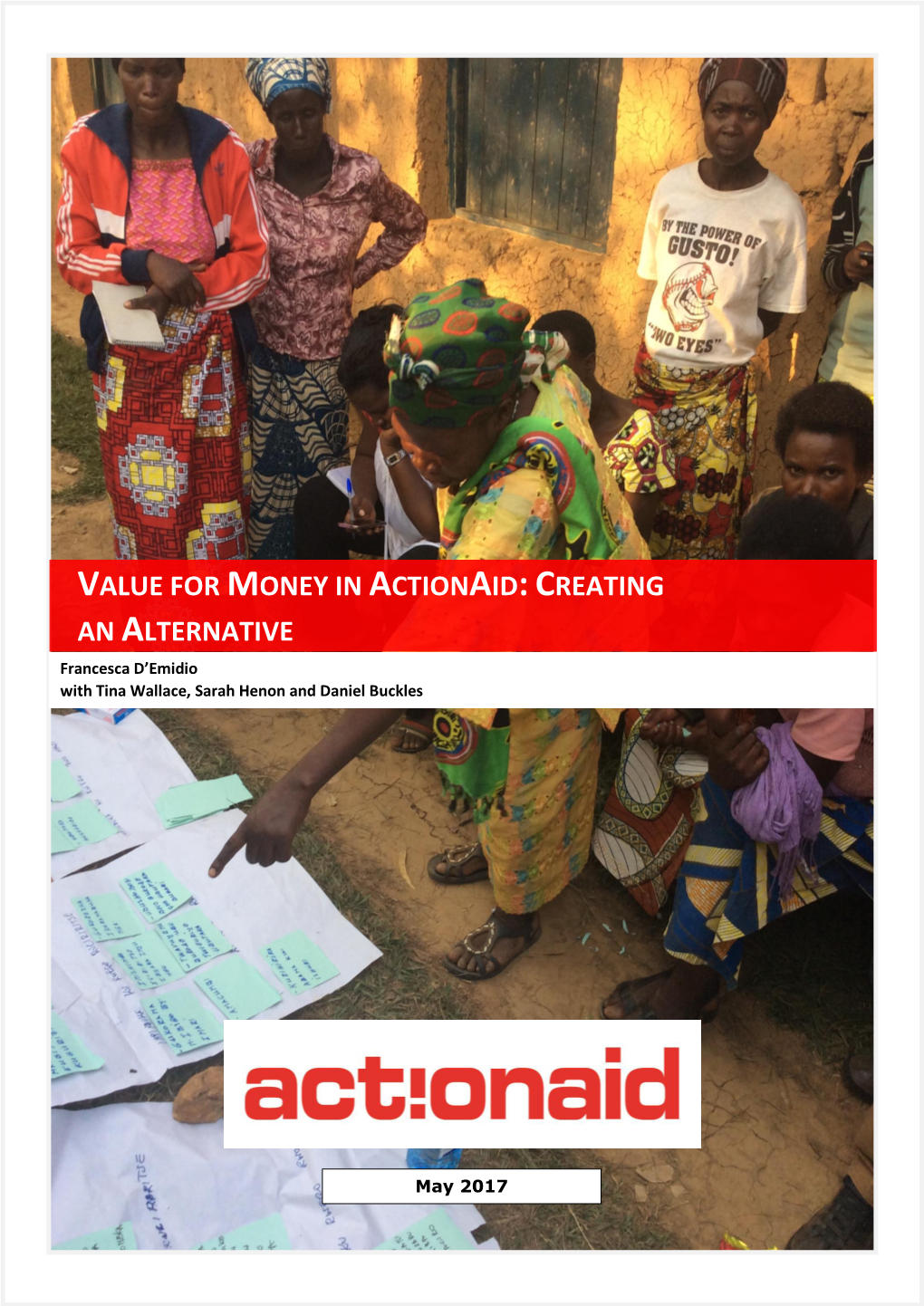 Value for Money in Actionaid: Creating an Alternative