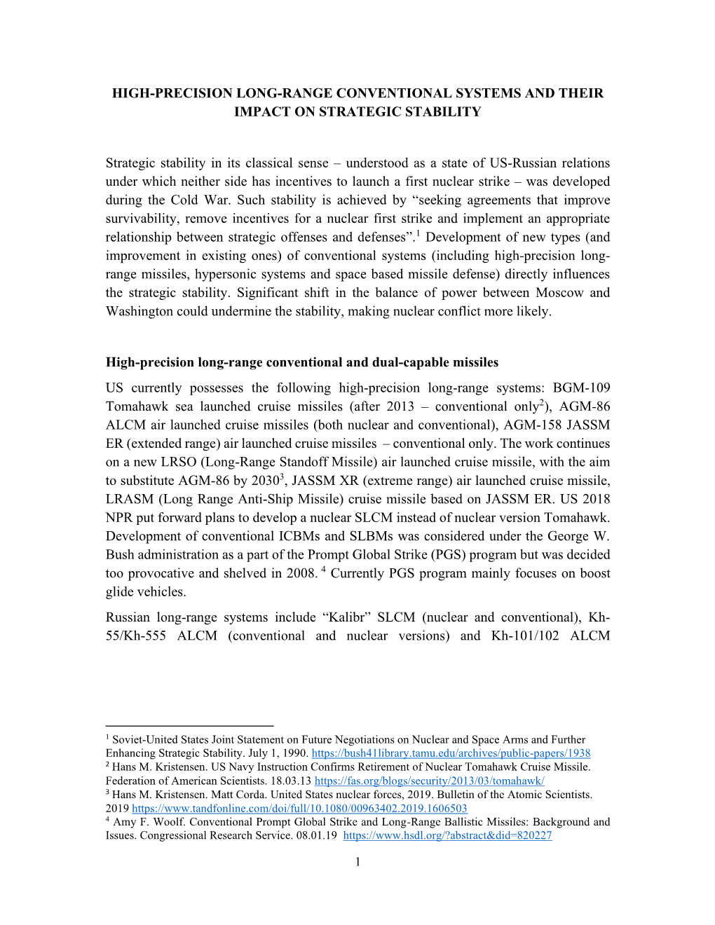 High-Precision Long-Range Conventional Systems and Their Impact on Strategic Stability