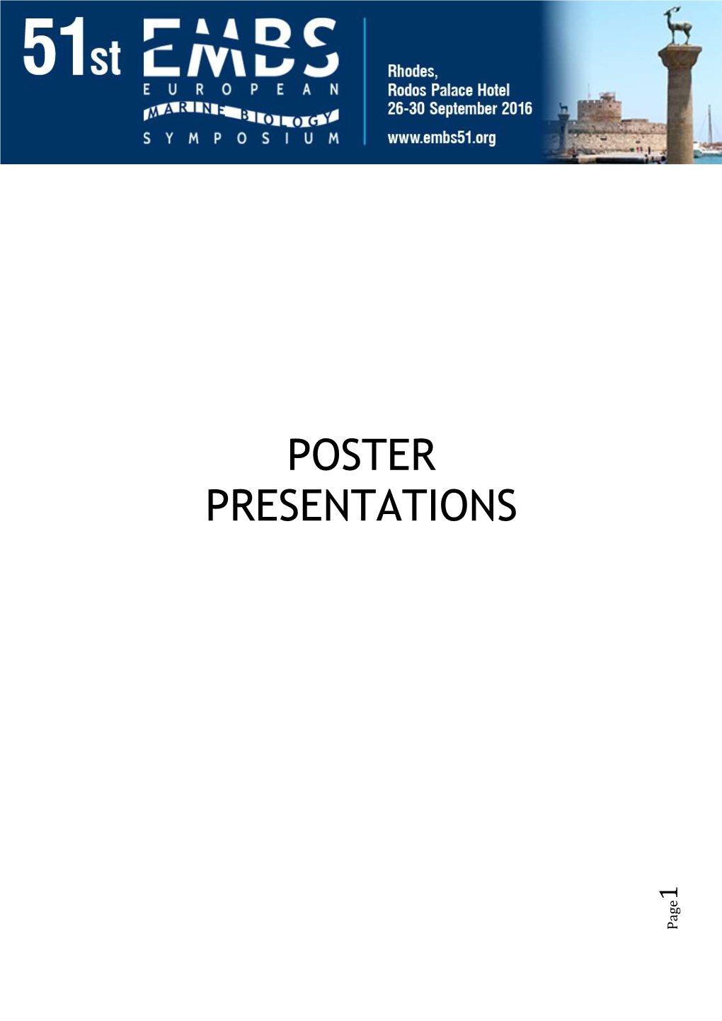 Poster Presentations