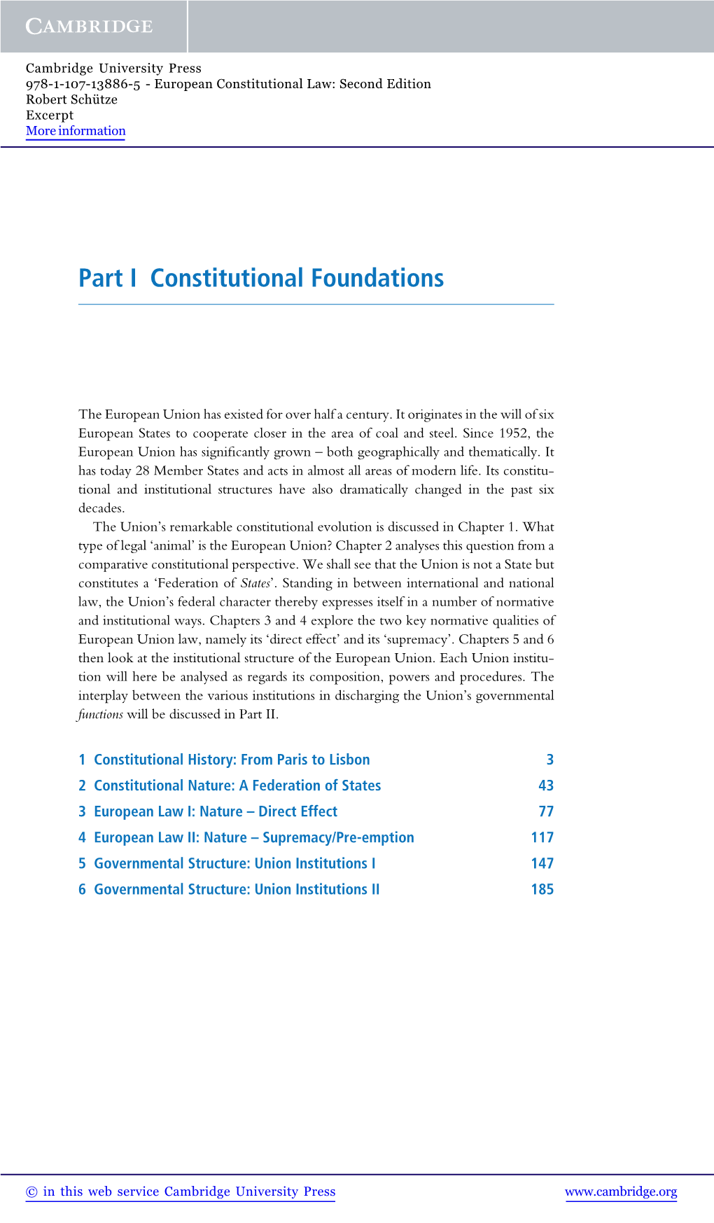 Part I Constitutional Foundations