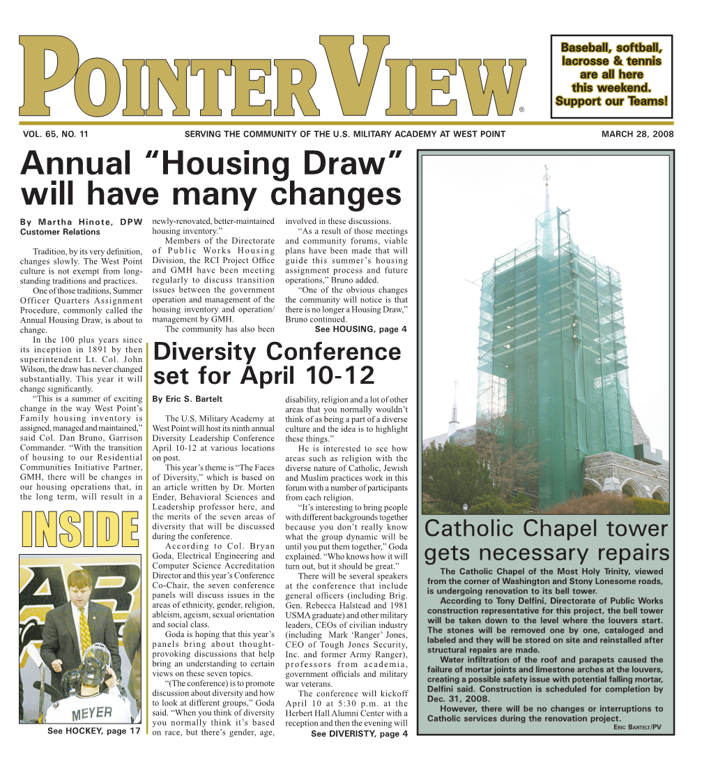 Annual “Housing Draw” Will Have Many Changes by Martha Hinote, DPW Newly-Renovated, Better-Maintained Involved in These Discussions