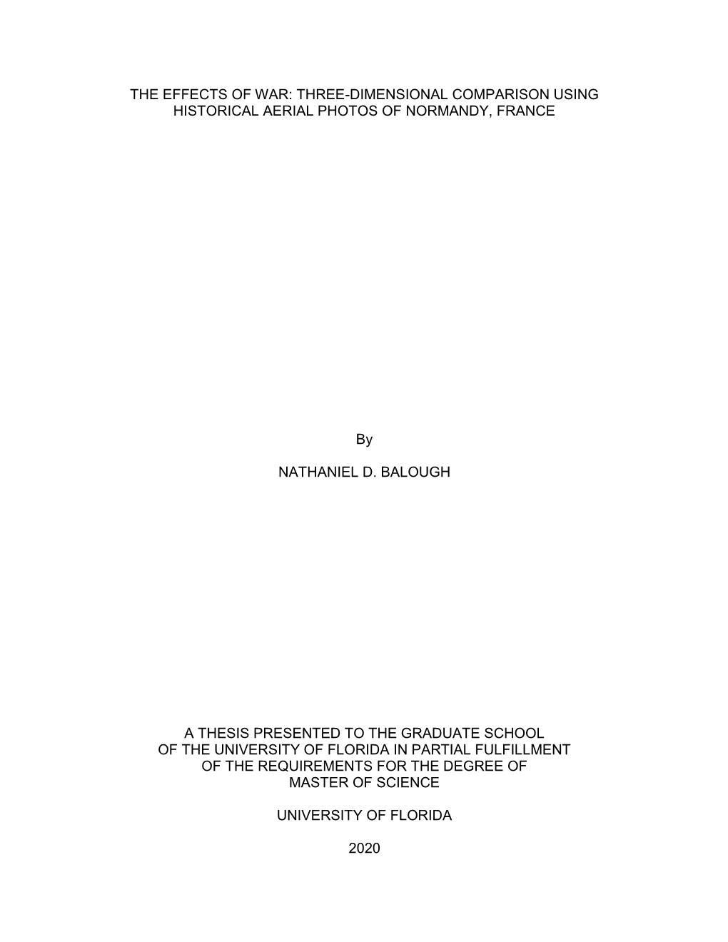 University of Florida Thesis Or Dissertation Formatting