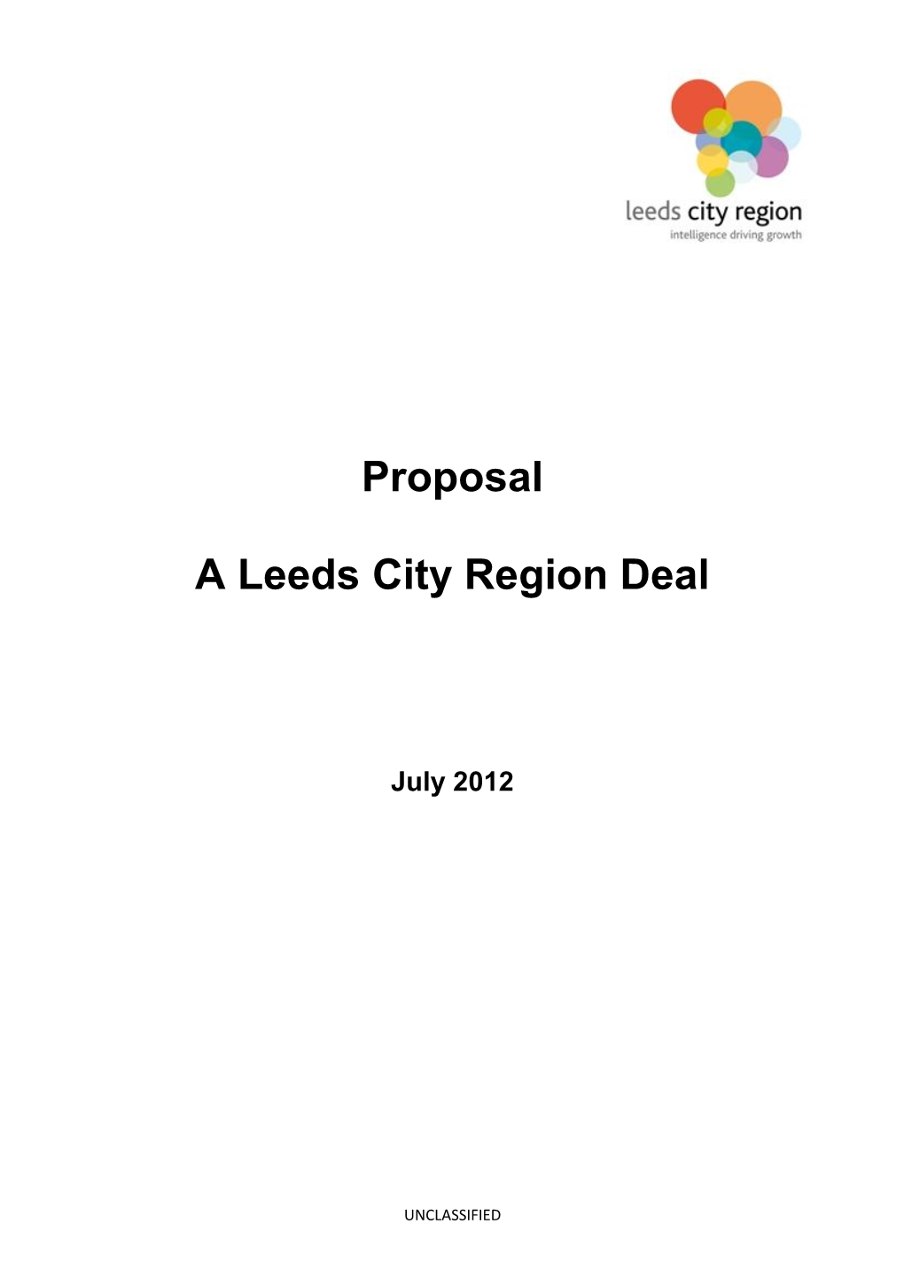 Proposal a Leeds City Region Deal