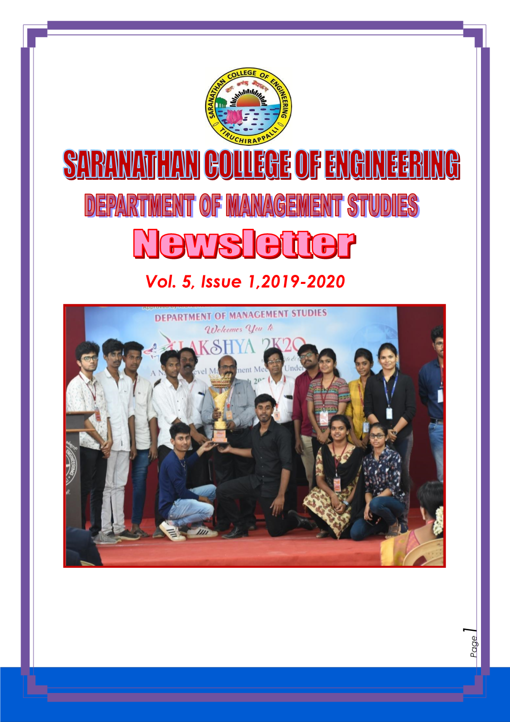 SARANATHAN COLLEGE of ENGINEERING Department Of