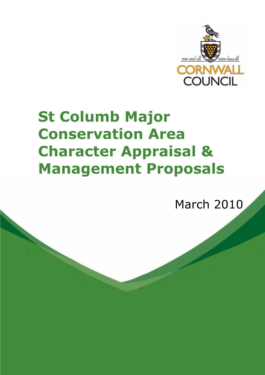 St Columb Major Conservation Area Character Appraisal & Management