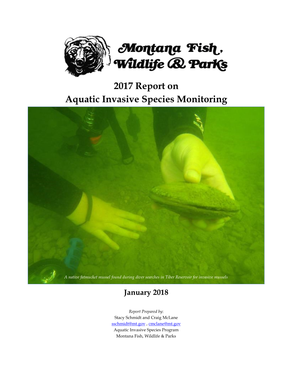 2017 Report on Aquatic Invasive Species Monitoring