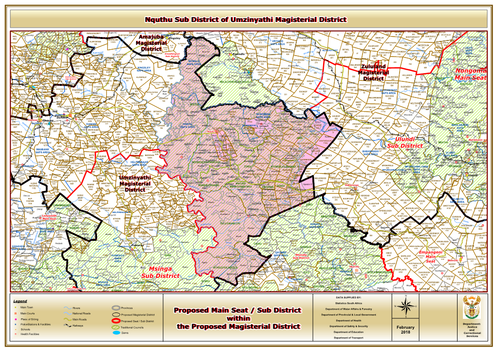 Proposed Main Seat / Sub District Within the Proposed Magisterial