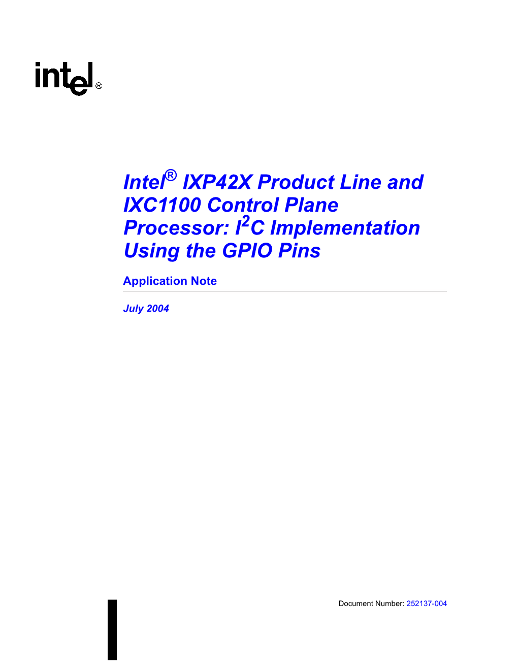 I2C Implementation Using the GPIO Pins