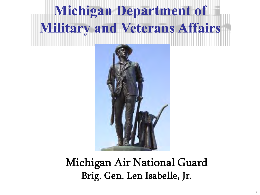 Michigan Department of Military and Veterans Affairs