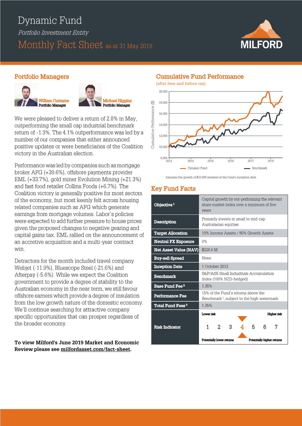 Dynamic Fund Monthly Fact Sheet As at 31 May 2019