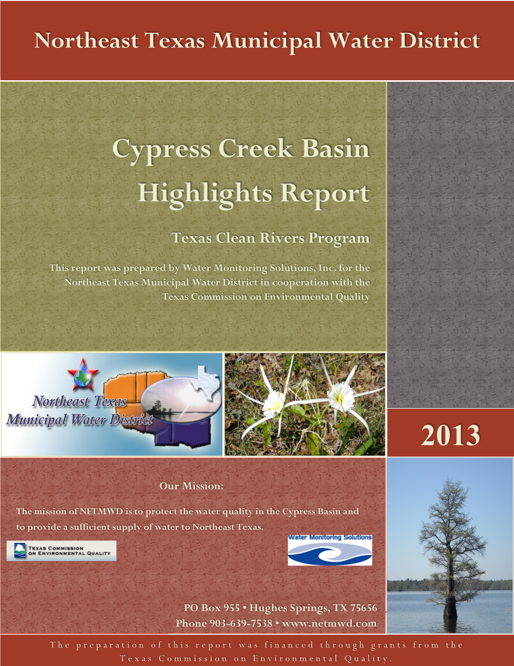 Cypress Creek Basin Highlights Report
