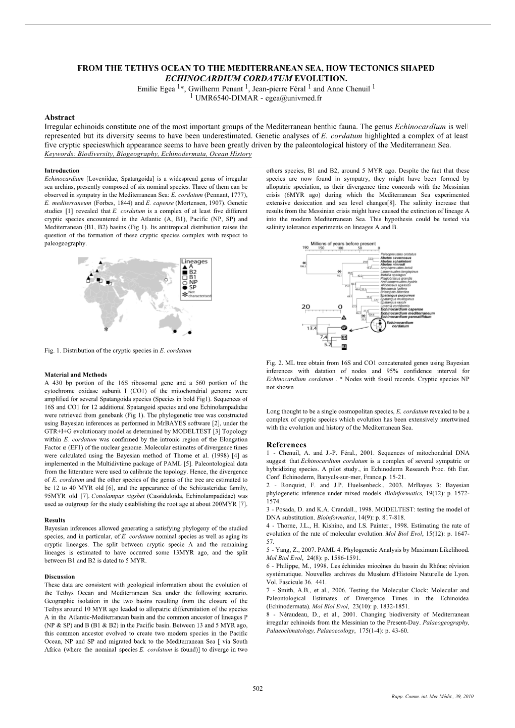 CIESM Congress 2010, Venice, Article 0502