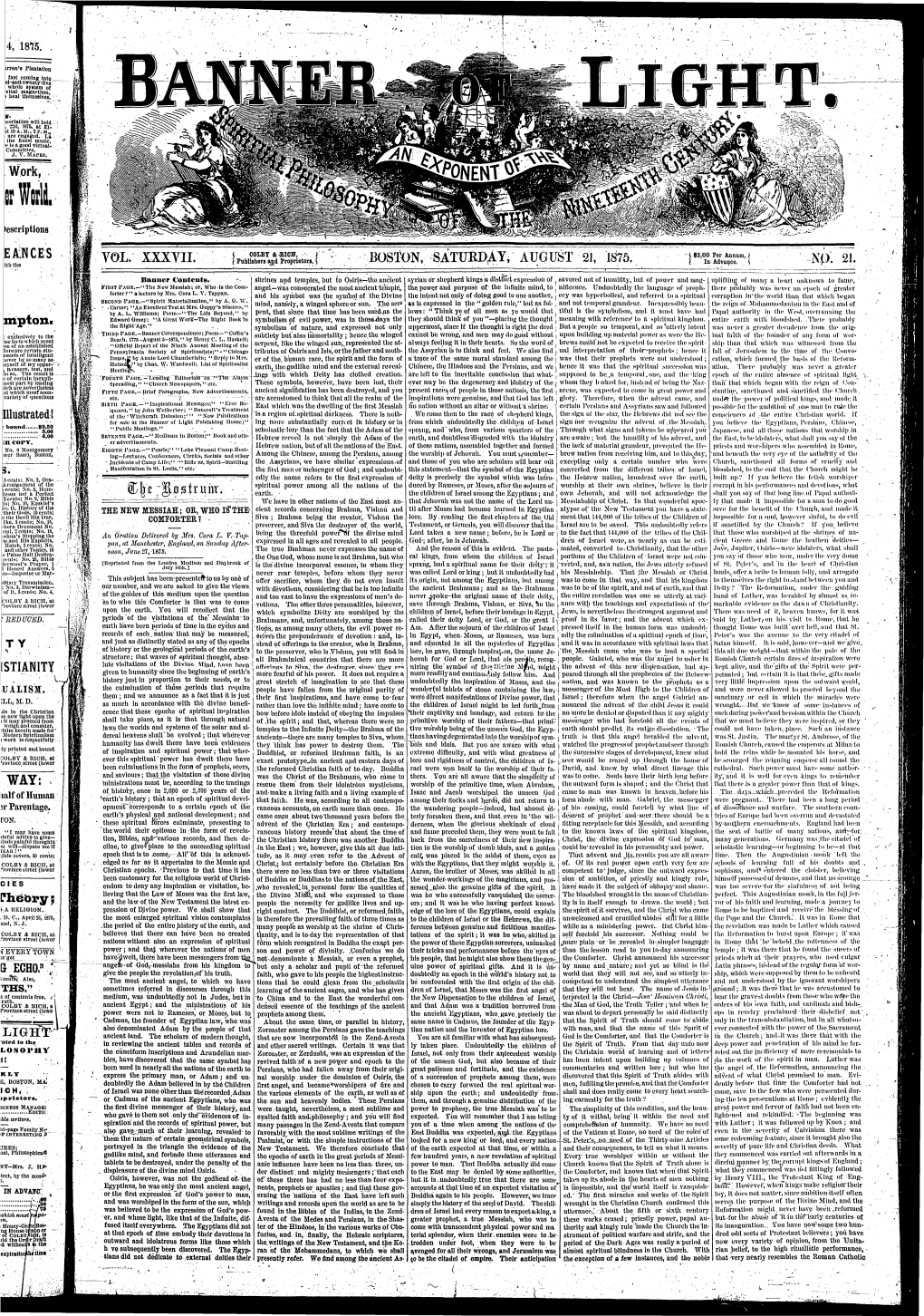 Banner of Light V37 N21 Aug 21 1875