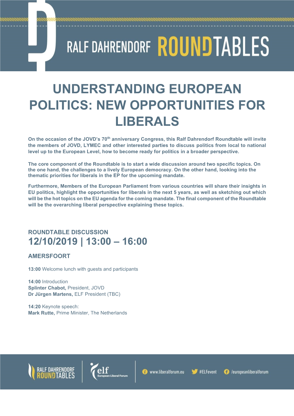 Understanding European Politics: New Opportunities for Liberals