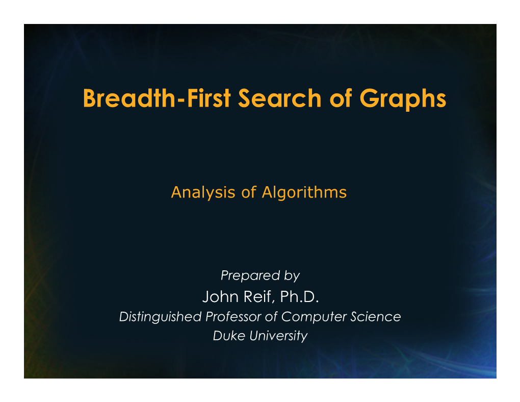 Breadth-First Search of Graphs