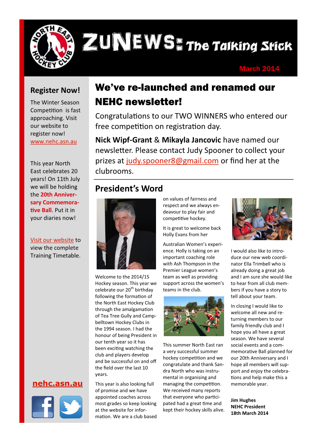 We've Re-Launched and Renamed Our NEHC Newsletter!