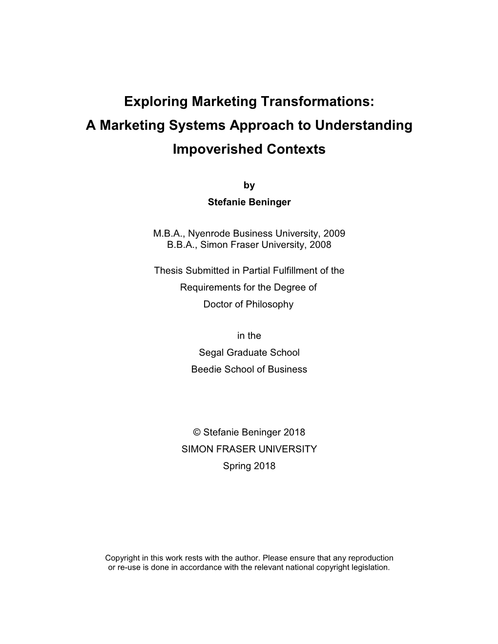 A Marketing Systems Approach to Understanding Impoverished Contexts