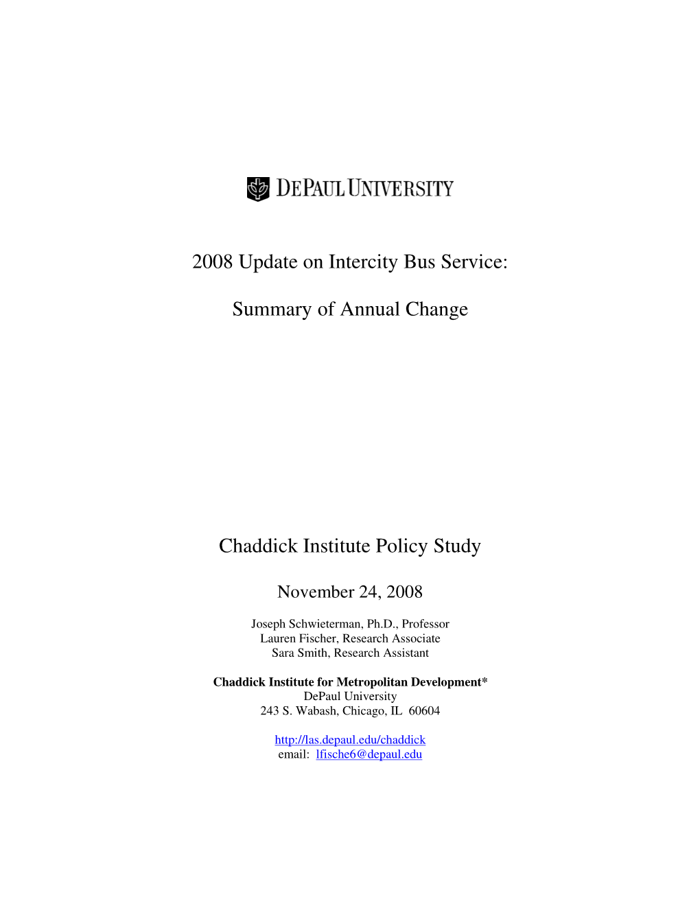 The Growth of Intercity Bus Service